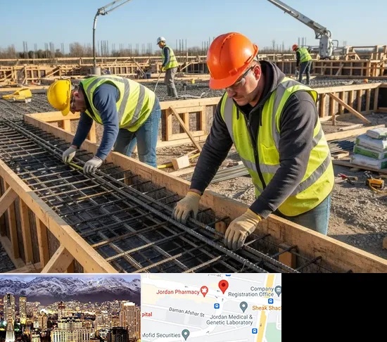 آرماتوربندی و بتن ریزی در جردن
