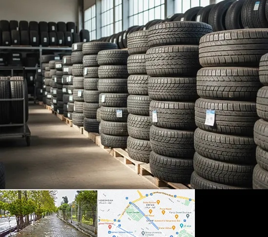 فروش لاستیک دست دوم در خیابان ارم شیراز