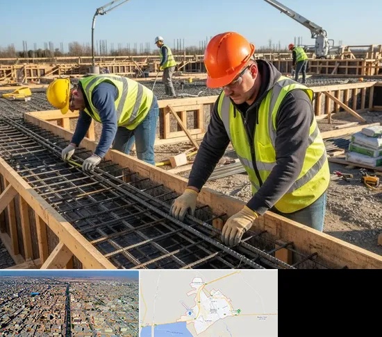 آرماتوربندی و بتن ریزی در بندر ماهشهر