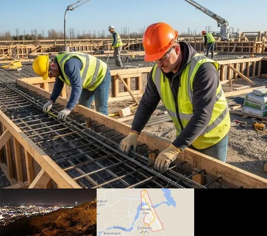 آرماتوربندی و بتن ریزی در میناب
