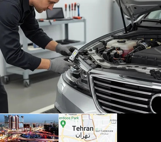 هدلایت خودرو در صادقیه