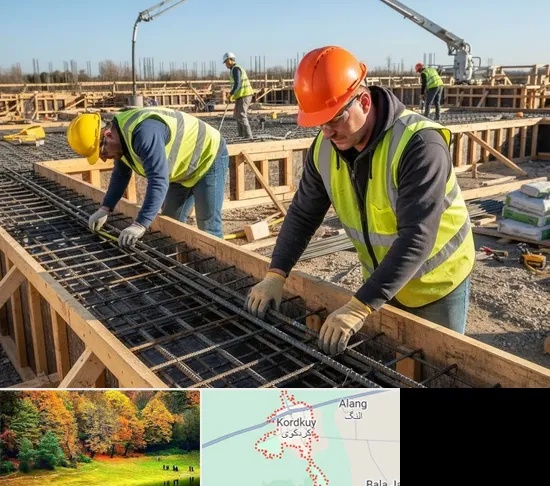 آرماتوربندی و بتن ریزی در کردکوی
