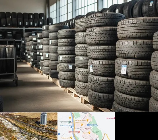 فروش لاستیک دست دوم در خیابان نیایش شیراز