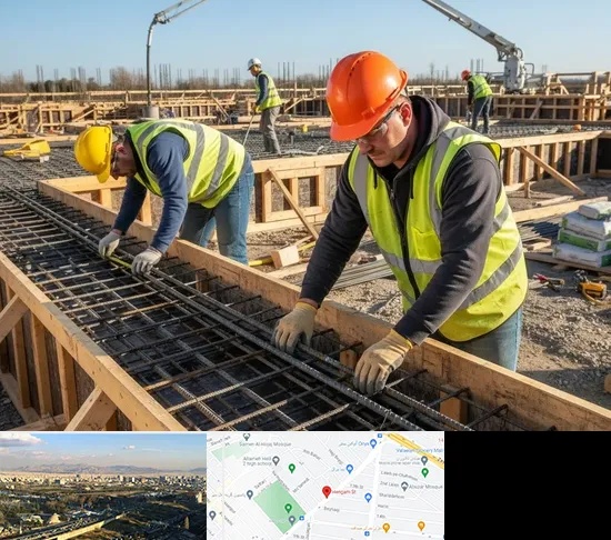 آرماتوربندی و بتن ریزی در هنگام