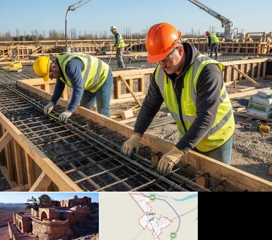 آرماتوربندی و بتن ریزی در قائن