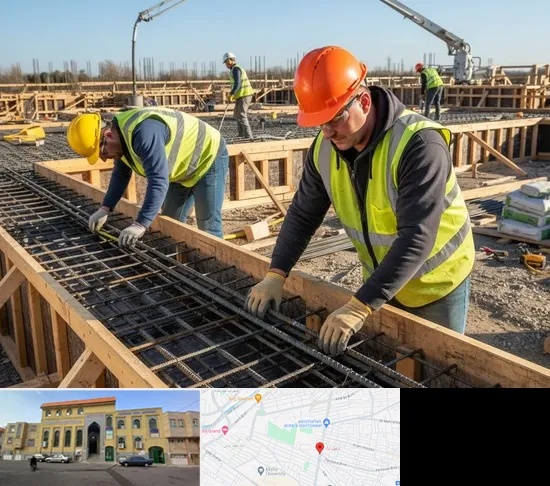آرماتوربندی و بتن ریزی در زنبیل آباد قم