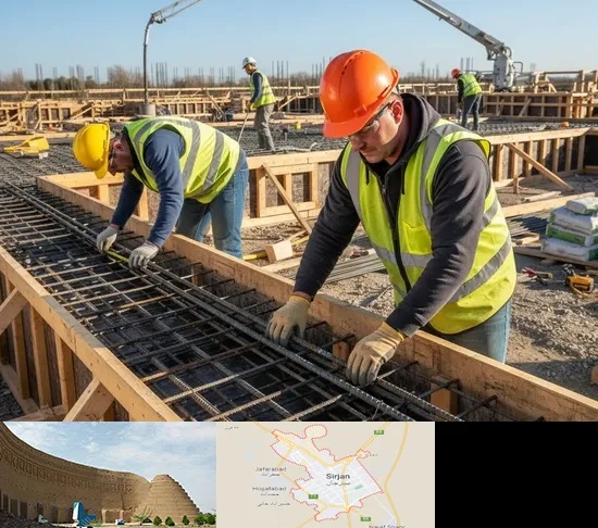 آرماتوربندی و بتن ریزی در سیرجان