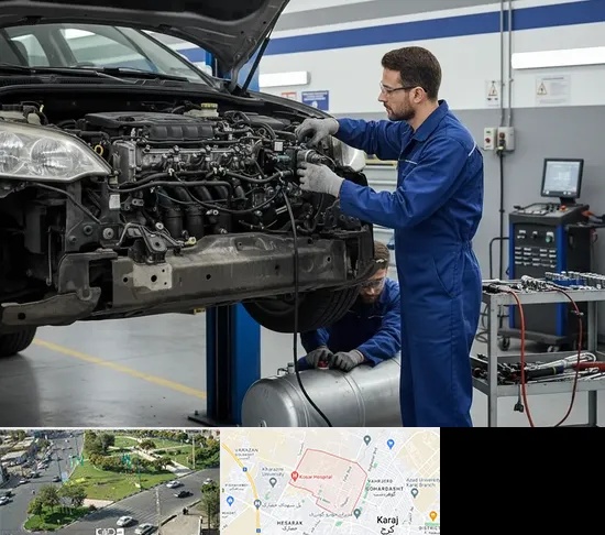 گازسوز کردن خودرو در شاهین ویلا کرج