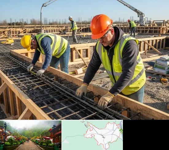 آرماتوربندی و بتن ریزی در فومن