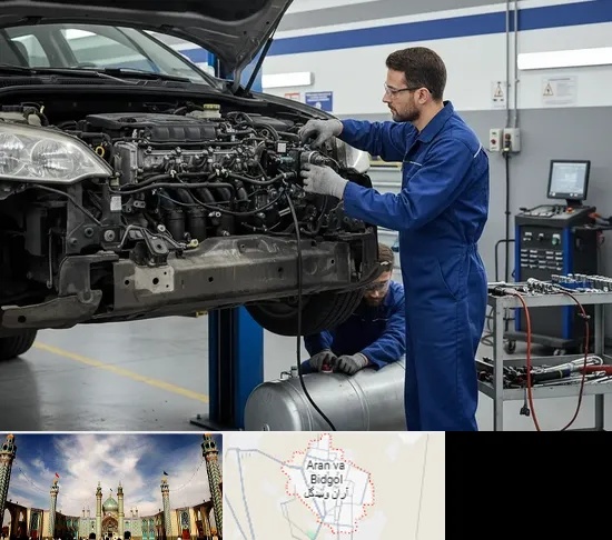 گازسوز کردن خودرو در آران و بیدگل