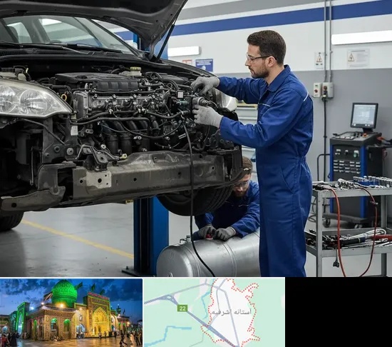 گازسوز کردن خودرو در آستانه اشرفیه