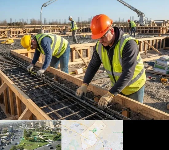آرماتوربندی و بتن ریزی در کمال شهر کرج