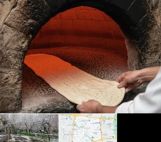 نانوایی سنگکی در باغ فیض