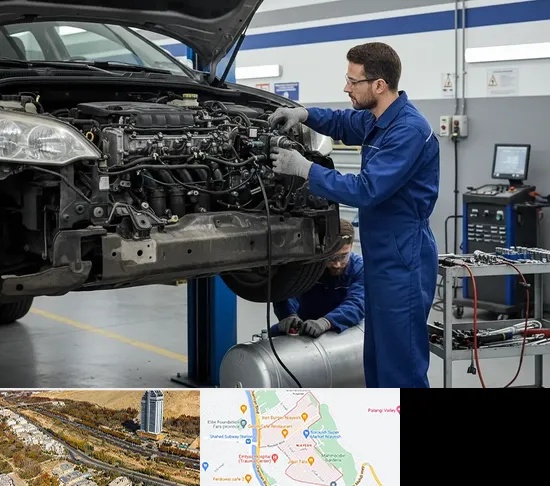 گازسوز کردن خودرو در خیابان نیایش شیراز