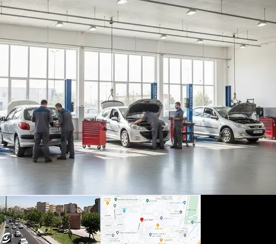 تعمیرگاه پژو در شهرک آزمایش