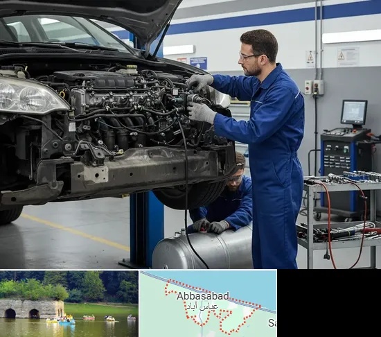 گازسوز کردن خودرو در عباس آباد