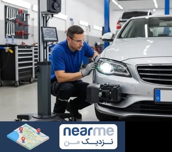 تنظیم نور چراغ خودرو در نزدیک من