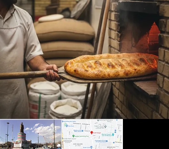 نانوایی بربری در کارگر جنوبی