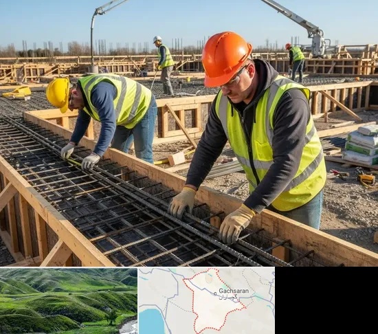 آرماتوربندی و بتن ریزی در گچساران