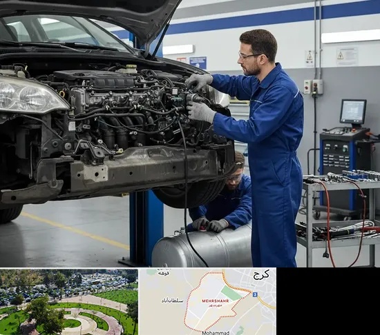 گازسوز کردن خودرو در مهرشهر کرج