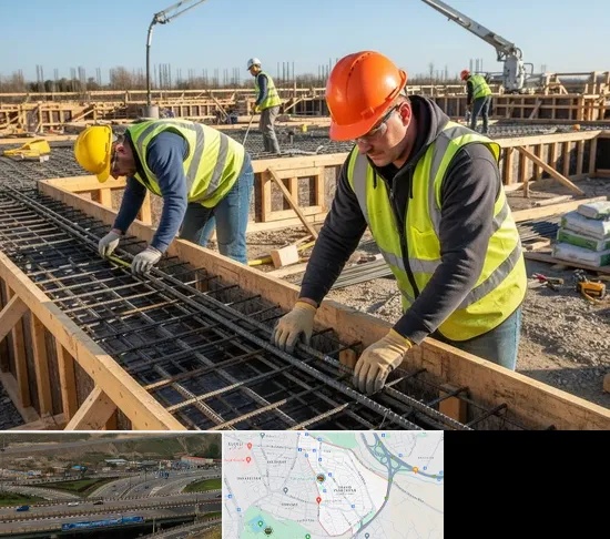 آرماتوربندی و بتن ریزی در یاغچیان تبریز