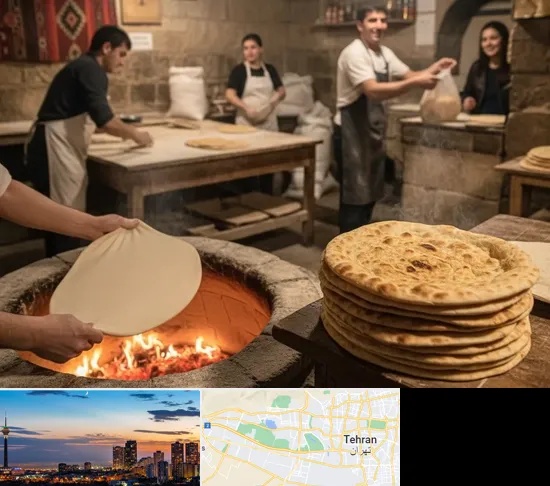 نانوایی لواش در غرب تهران
