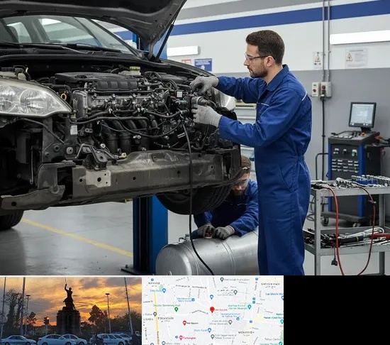 گازسوز کردن خودرو در میدان حر