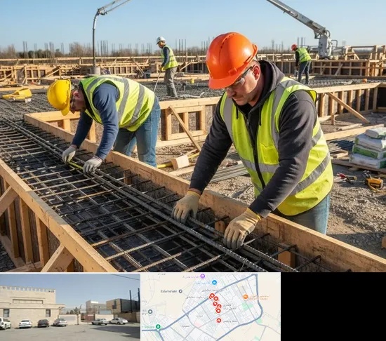 آرماتوربندی و بتن ریزی در نواب اسلامشهر