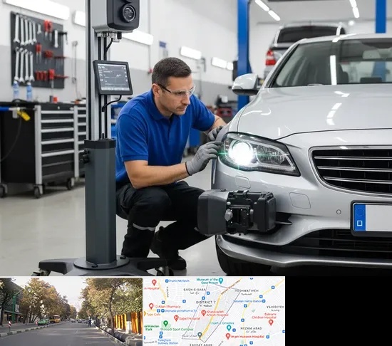 تنظیم نور چراغ خودرو در شریعتی