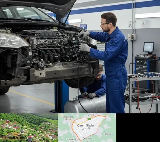 گازسوز کردن خودرو در قائم شهر