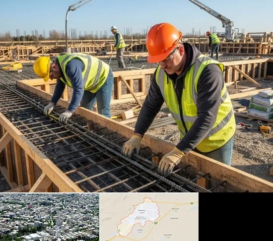 آرماتوربندی و بتن ریزی در شاهرود