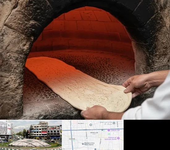 نانوایی سنگکی در مرکز تهران