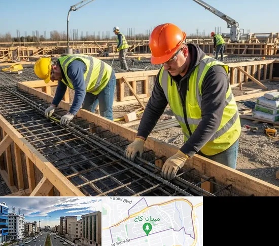 آرماتوربندی و بتن ریزی در سعادت آباد