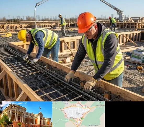 آرماتوربندی و بتن ریزی در خوی