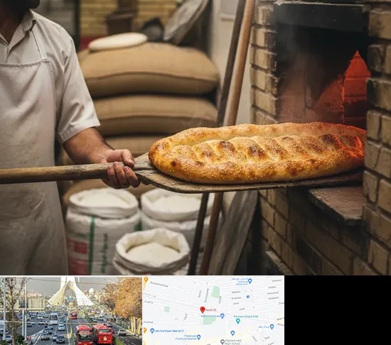 نانوایی بربری در خیابان آزادی