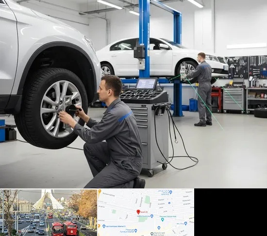 بالانس و تنظیم فرمان در خیابان آزادی
