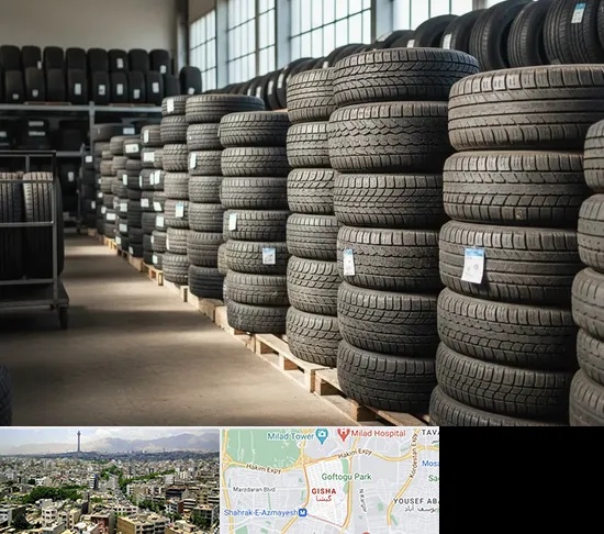 فروش لاستیک دست دوم در گیشا