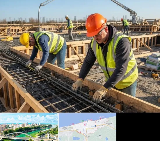آرماتوربندی و بتن ریزی در بابلسر
