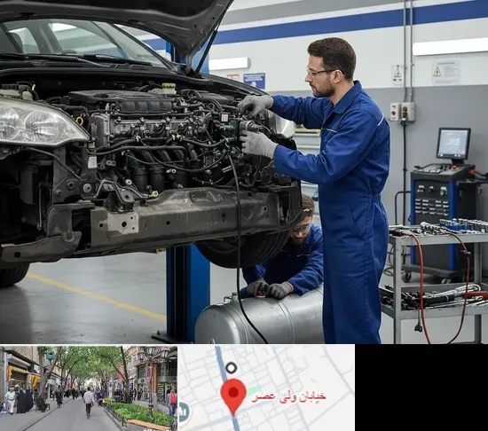 گازسوز کردن خودرو در ولیعصر شهریار