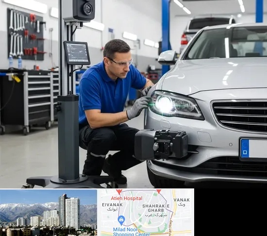 تنظیم نور چراغ خودرو در شهرک غرب