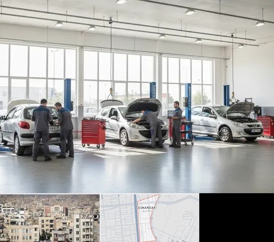 تعمیرگاه پژو در اسکندری