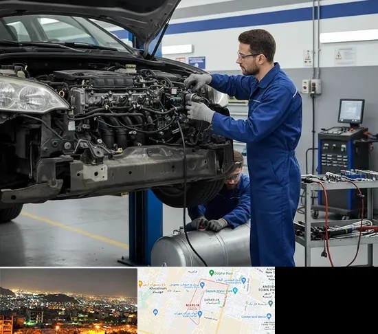 گازسوز کردن خودرو در مارلیک کرج