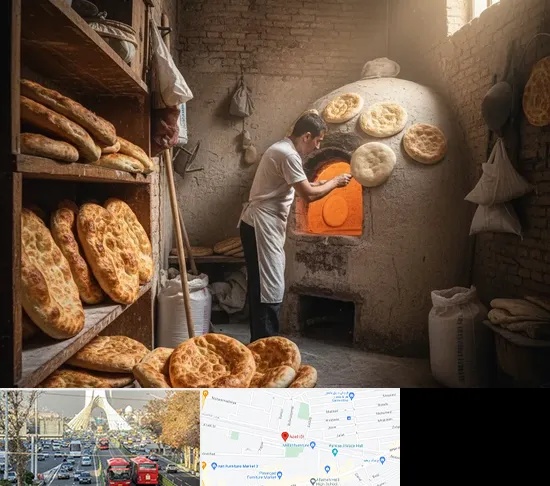 نانوایی تافتون در خیابان آزادی