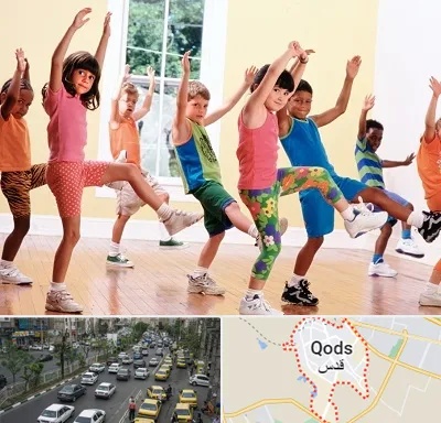 کلاس ایروبیک کودکان در شهر قدس