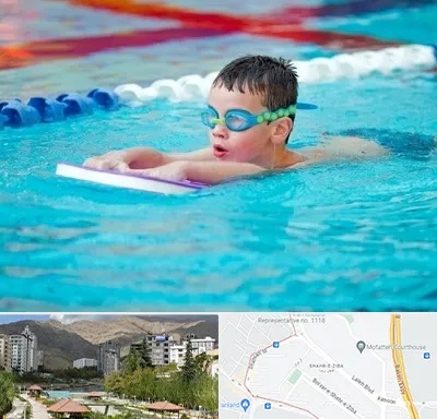 کلاس شنا برای کودکان در شهر زیبا 