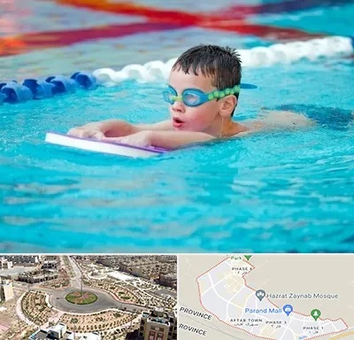 کلاس شنا برای کودکان در پرند