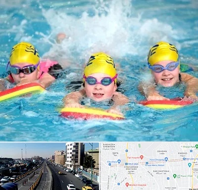 آموزش شنا کودکان در پیروزی 