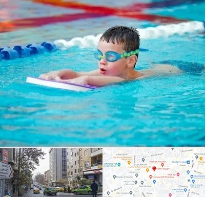 کلاس شنا برای کودکان در فاطمی 