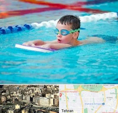 کلاس شنا برای کودکان در مرزداران 