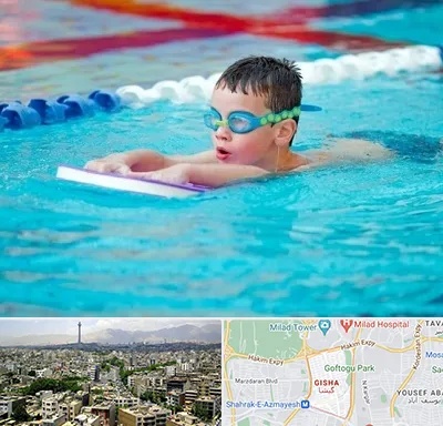 کلاس شنا برای کودکان در گیشا 